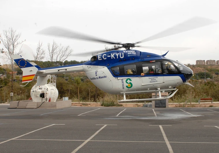 La mujer ha sido trasladada en helicóptero al hospital de Toledo