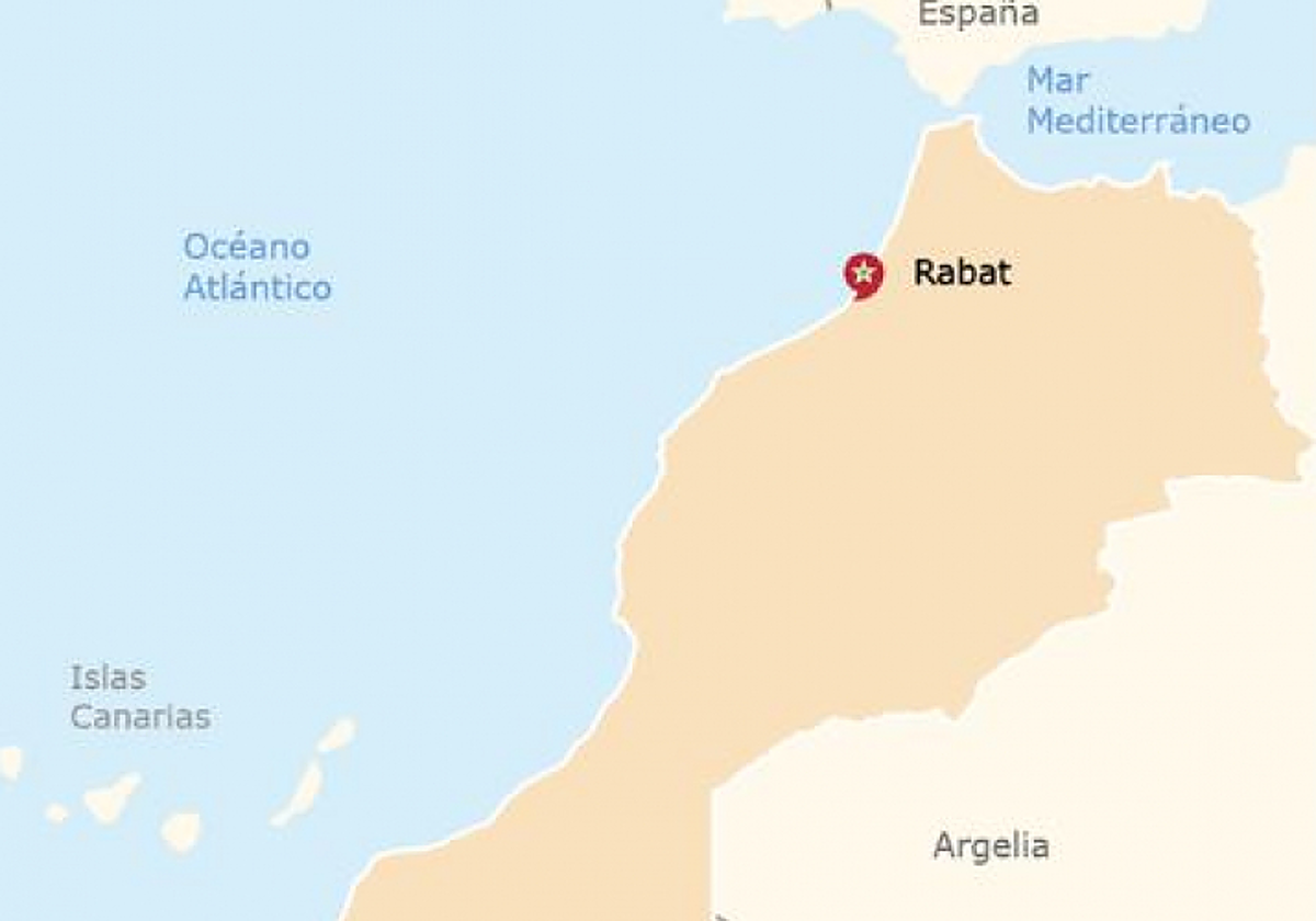 El mapa publicado por la Embajada de Marruecos