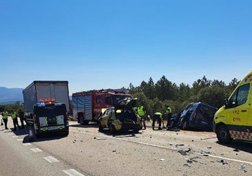 Fallece una mujer de 30 años tras alcanzar un camión a seis vehículos parados por obras en la N-122 en Soria