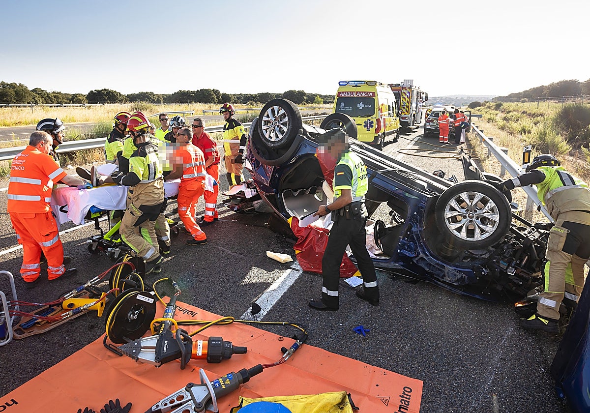 Estado en el que ha quedado uno de los vehículos implicados en el accidente