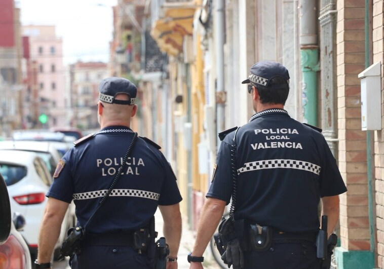 Imagen de archivo de agentes de la Policía Local de Valencia