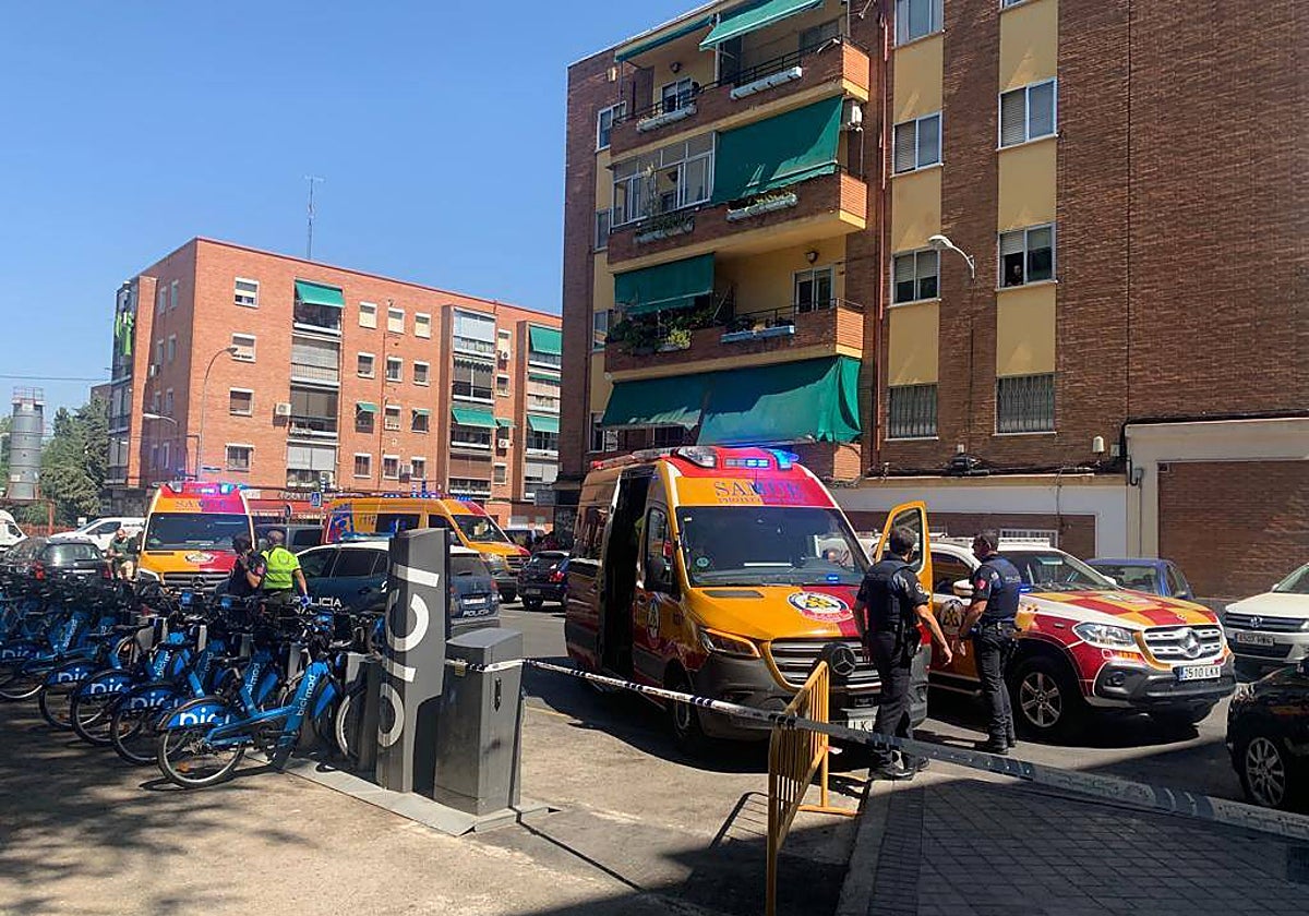 Samur-Protección Civil y Policía Nacional, en el lugar de la agresión