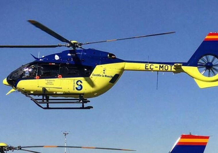 El herido fue trasladado en helicóptero al hospital de Ciudad Real.