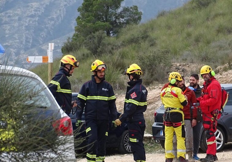 Imagen de archivo de una actuación del Grupo de Salvamento de Bomberos de Alicante