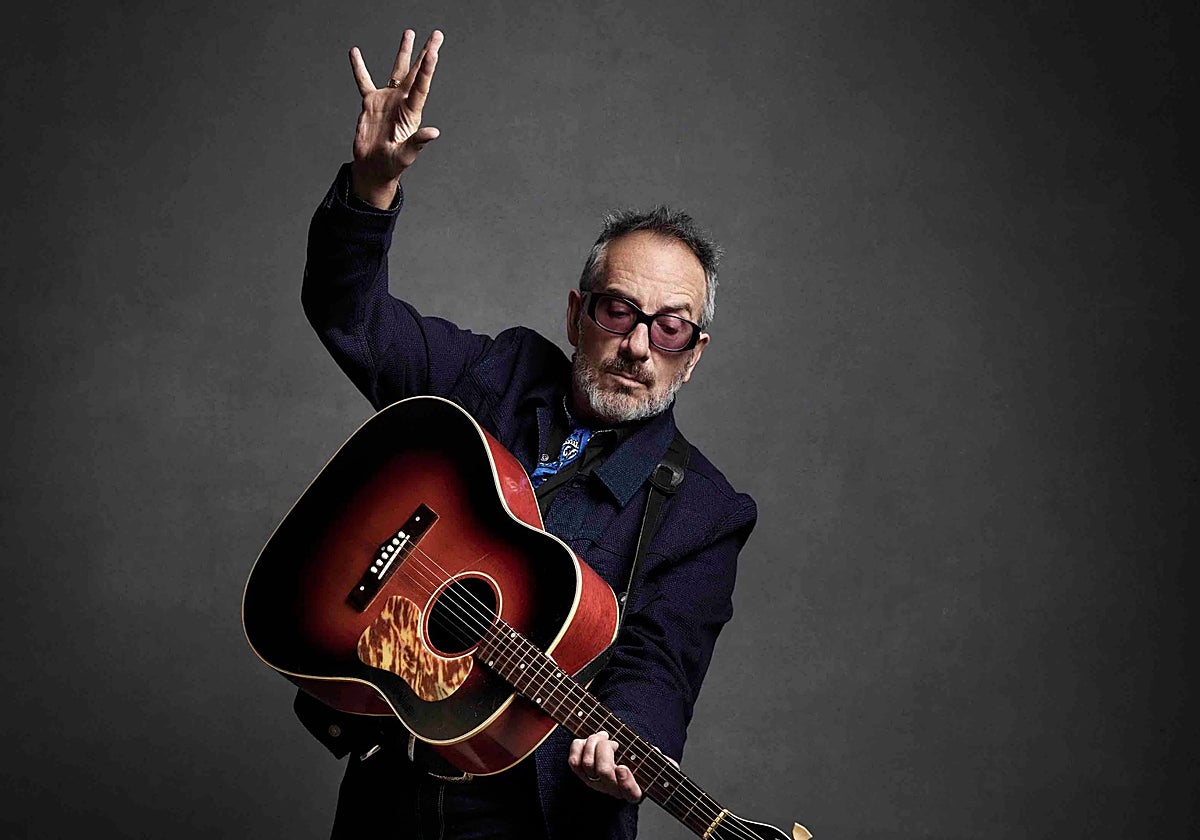 Imagen promocional de Elvis Costello.