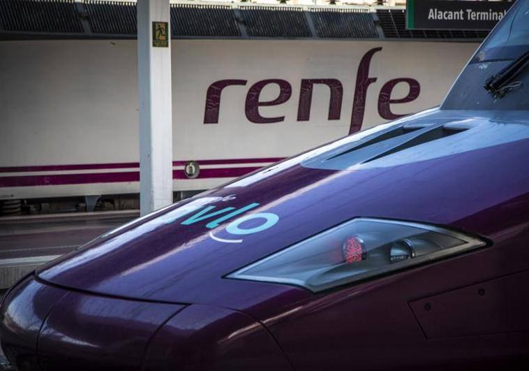 Un tren de Renfe y uno de Ouigo