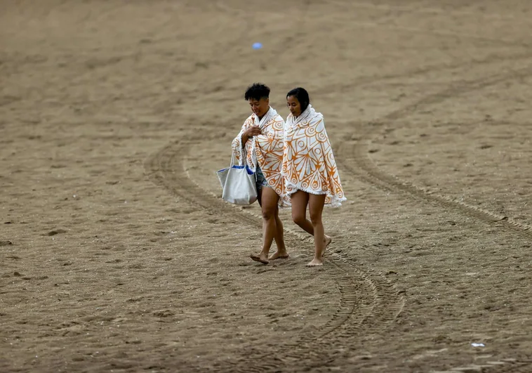 Imagen tomada en la playa del Cabanyal de Valencia.