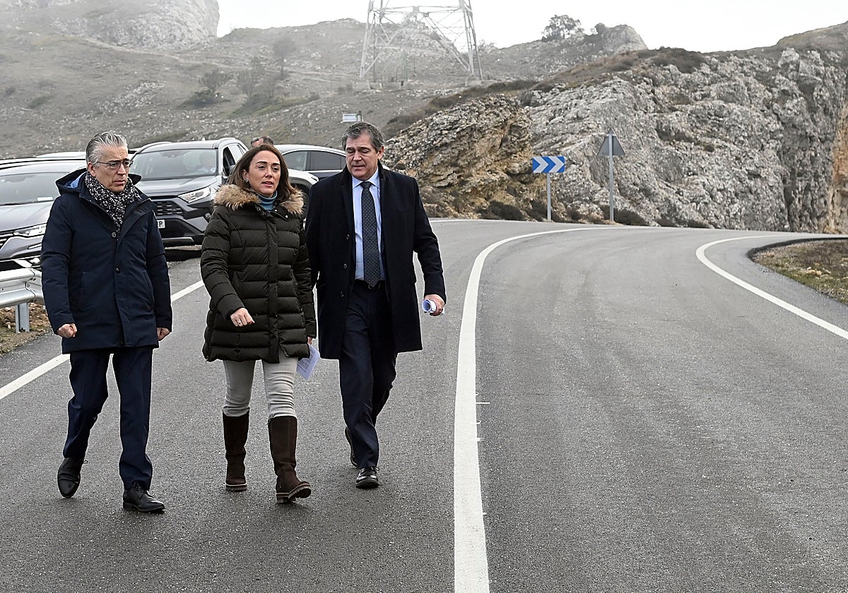 González Corral en la BU-504 tras las obras de mejora