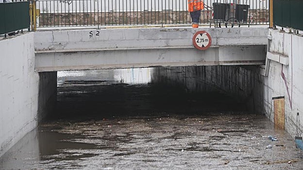 Un túnel inundado en la localidad valenciana de Aldaia.