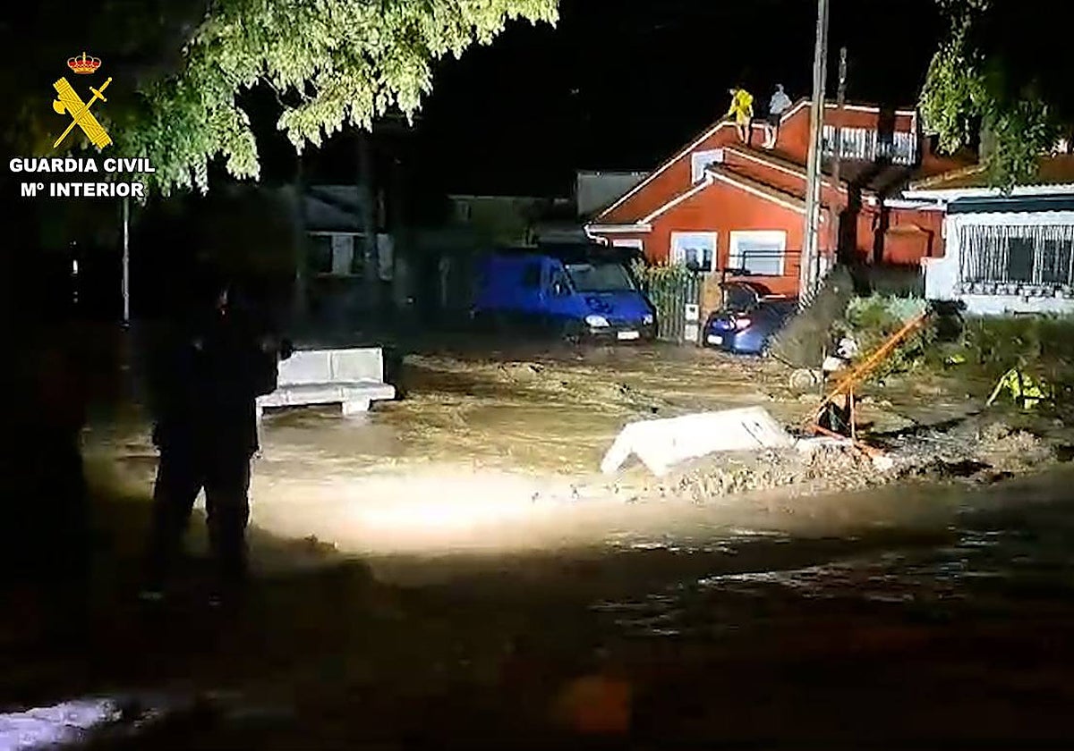 Una de las zonas afectadas por el temporal en la Comunidad de Madrid