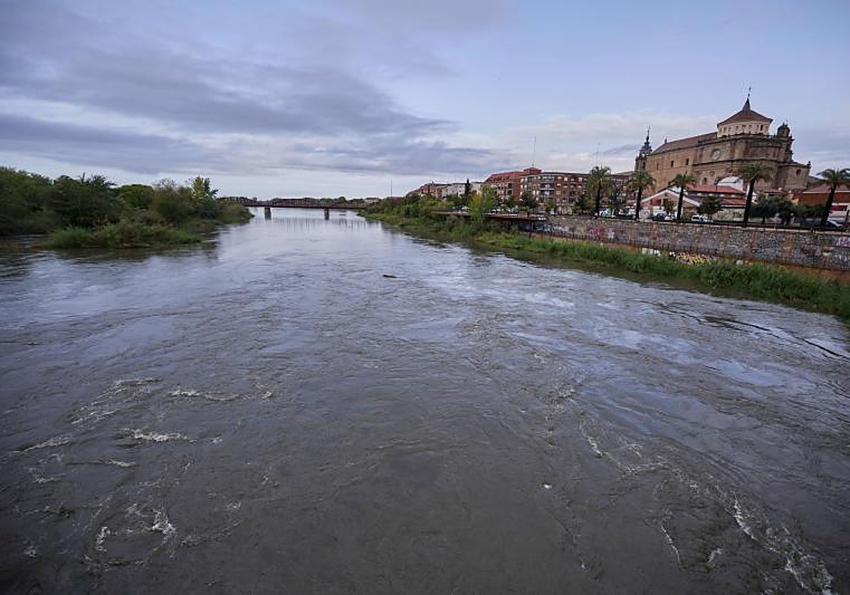 El río Tajo, a su paso por Talavera este lunes