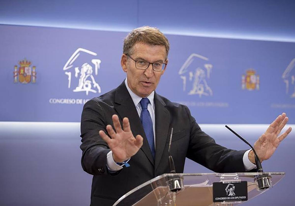 El presidente del PP, Alberto Núñez Feijóo