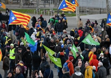 Aragonès vuelve a la manifestación de la ANC, que exige bloquear el Congreso