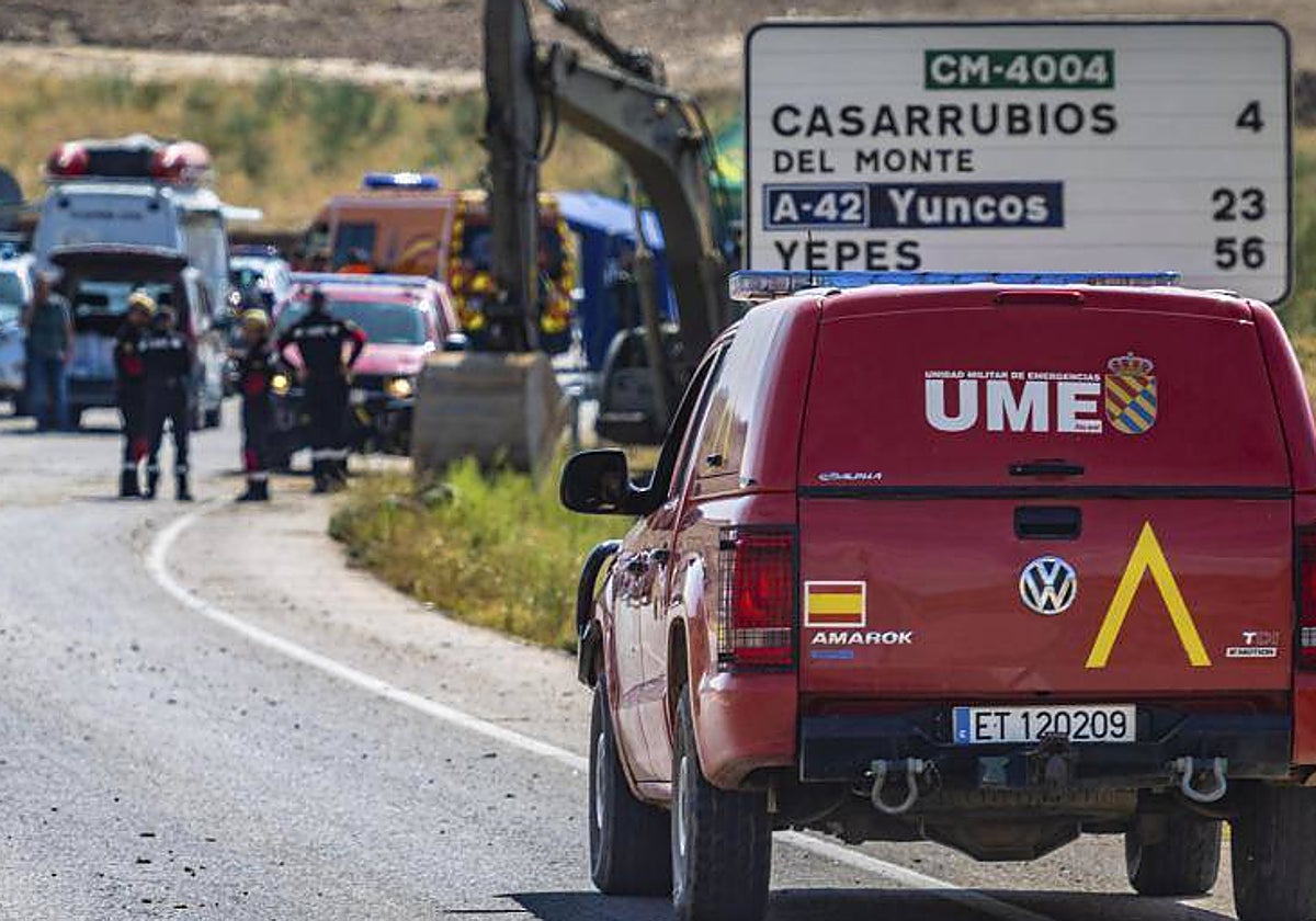Efectivos de la UME  participan desde primero hora en el dispositivo de búsqueda de la mujer desaparecida