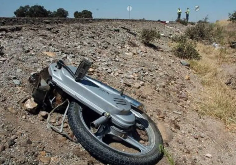 Imagen de archivo de un accidente de moto