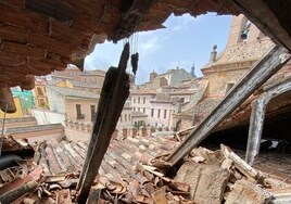 Se derrumba el tejado del convento de los Carmelitas Descalzos de Toledo por la DANA