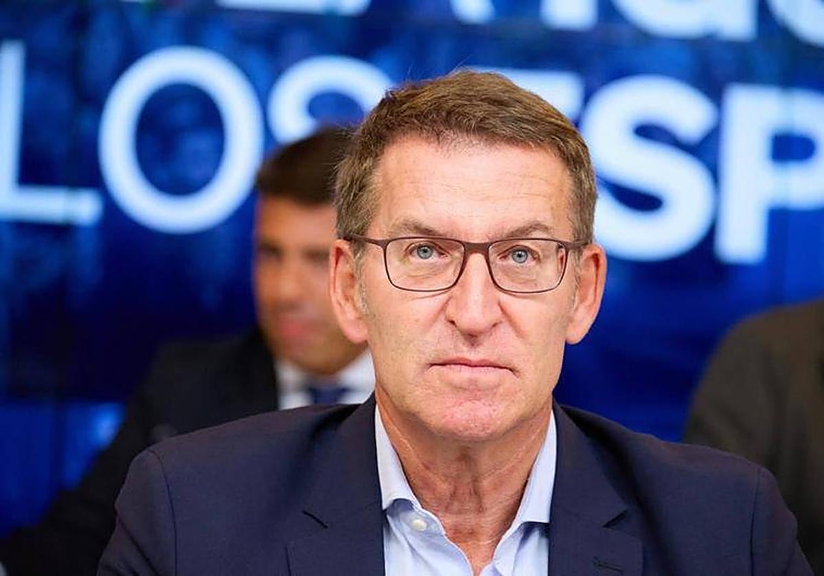 El presidente del PP, Alberto Núñez Feijóo