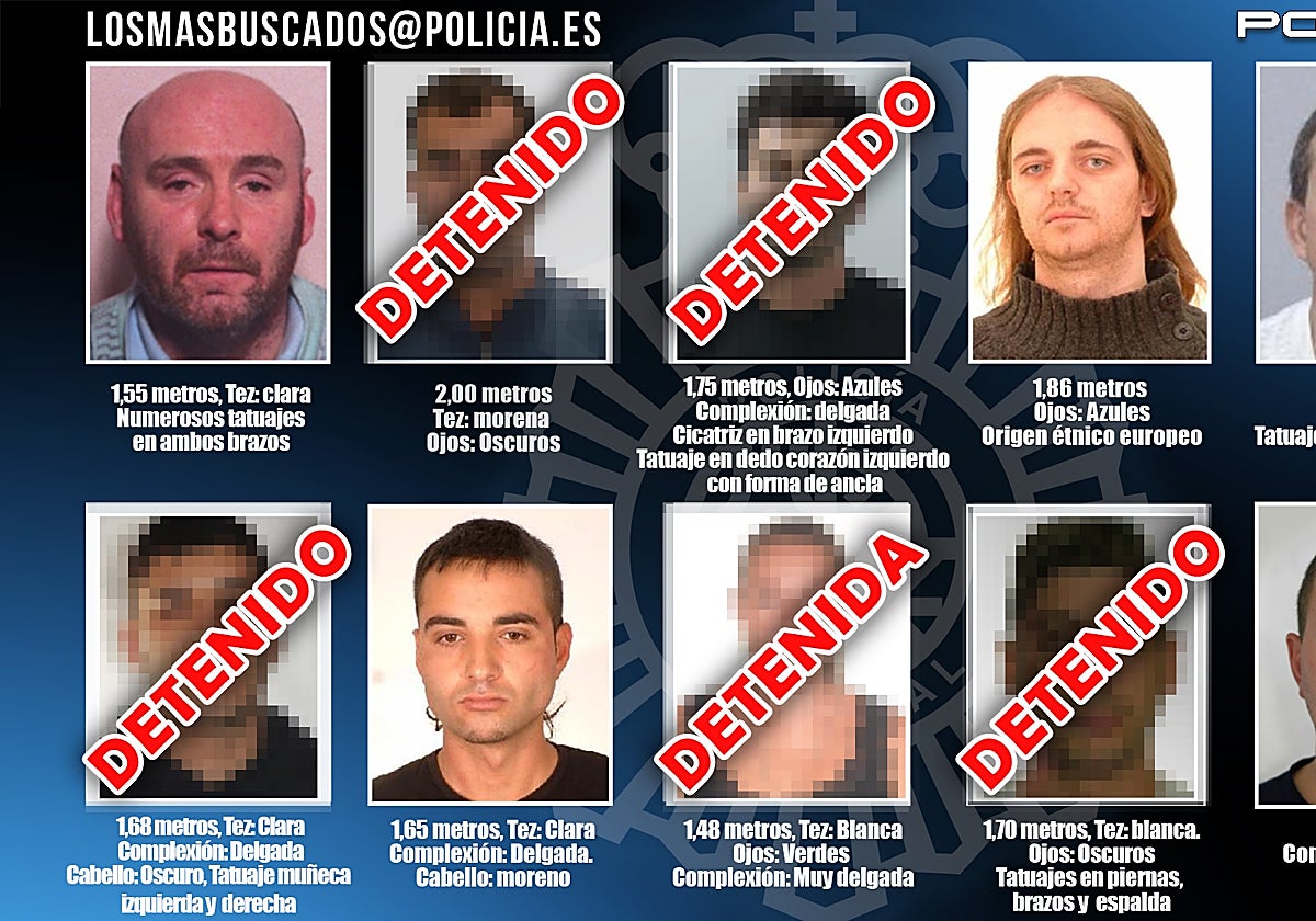 Manuel Herrero, el tercero en la imagen superior es el quinto de la lista que cae