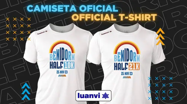 El Benidorm Half estrena su camiseta para la edición 2023 de la mano de Luanvi