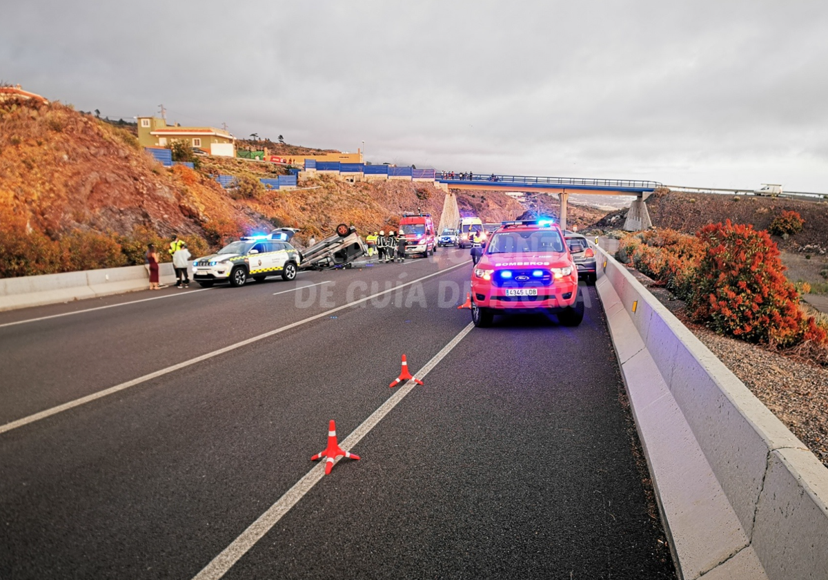 Accidente en la TF1 en foto de archivo