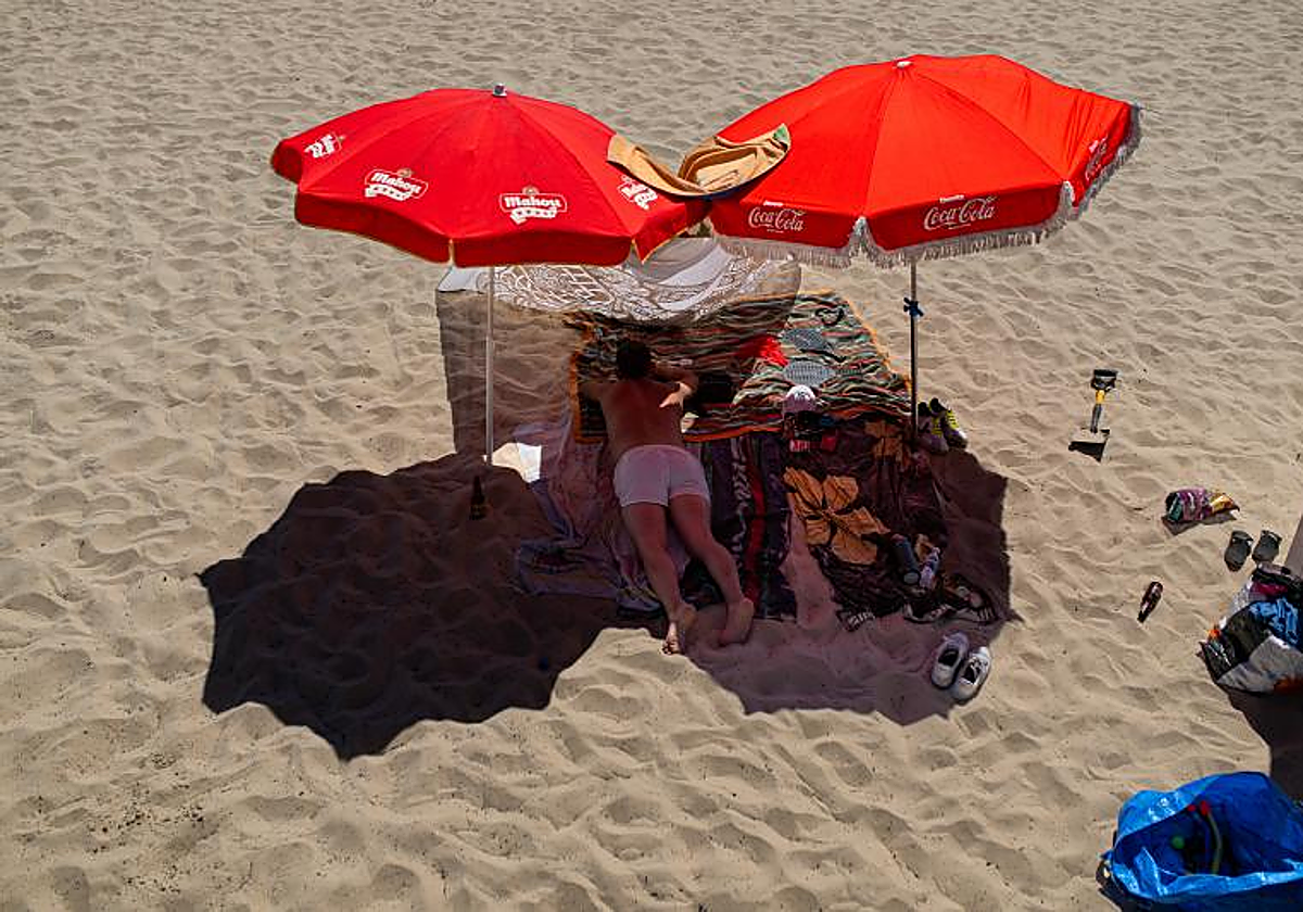 Una playa de Pontevedra, el pasado agosto
