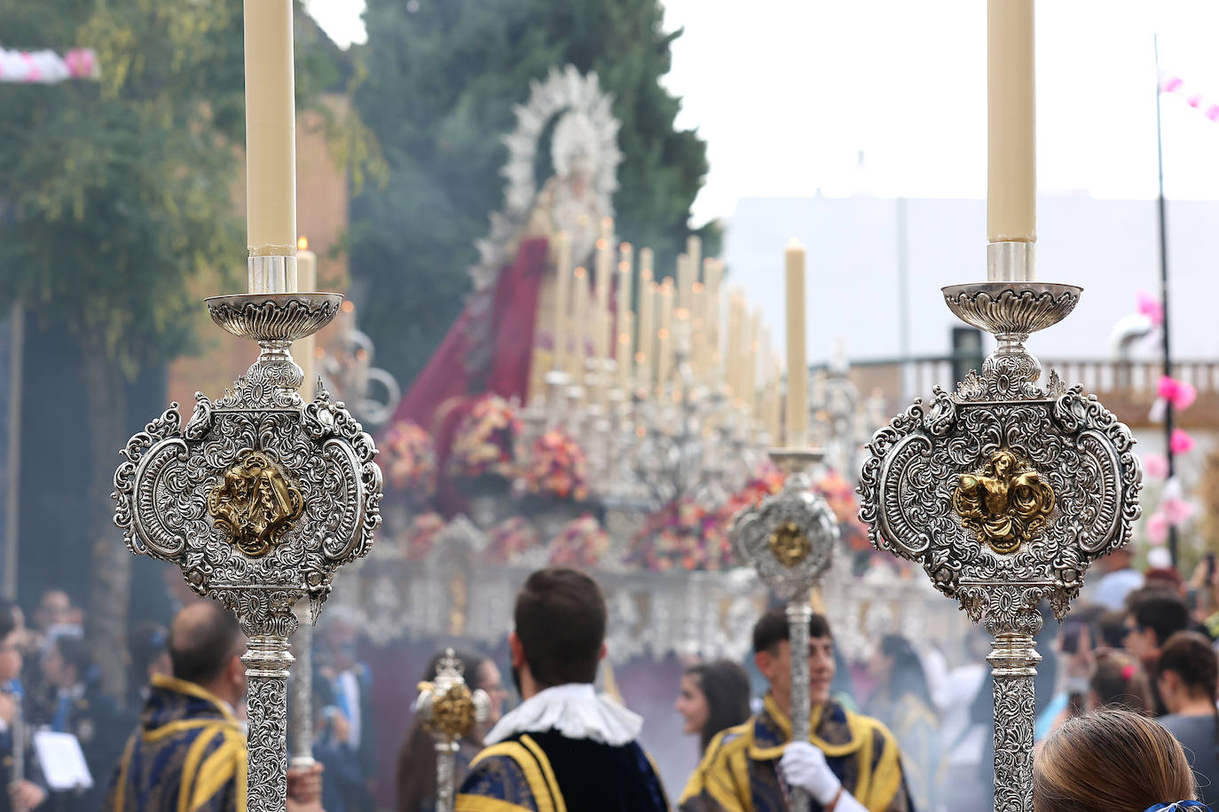 La solemne procesión de la Virgen del Rayo, en imágenes