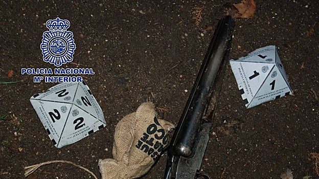 Una de las armas utilizadas por el delincuente