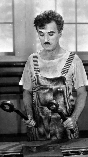 Charles Chaplin en 'Tiempos modernos'