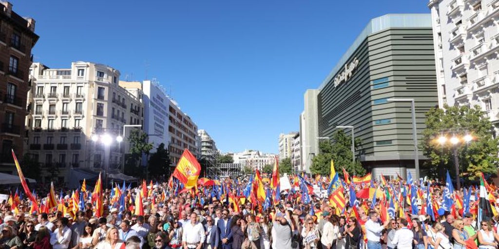 Mañueco encabeza la representación de Castilla y León en la concentración del PP para defender «la igualdad de todos los españoles»