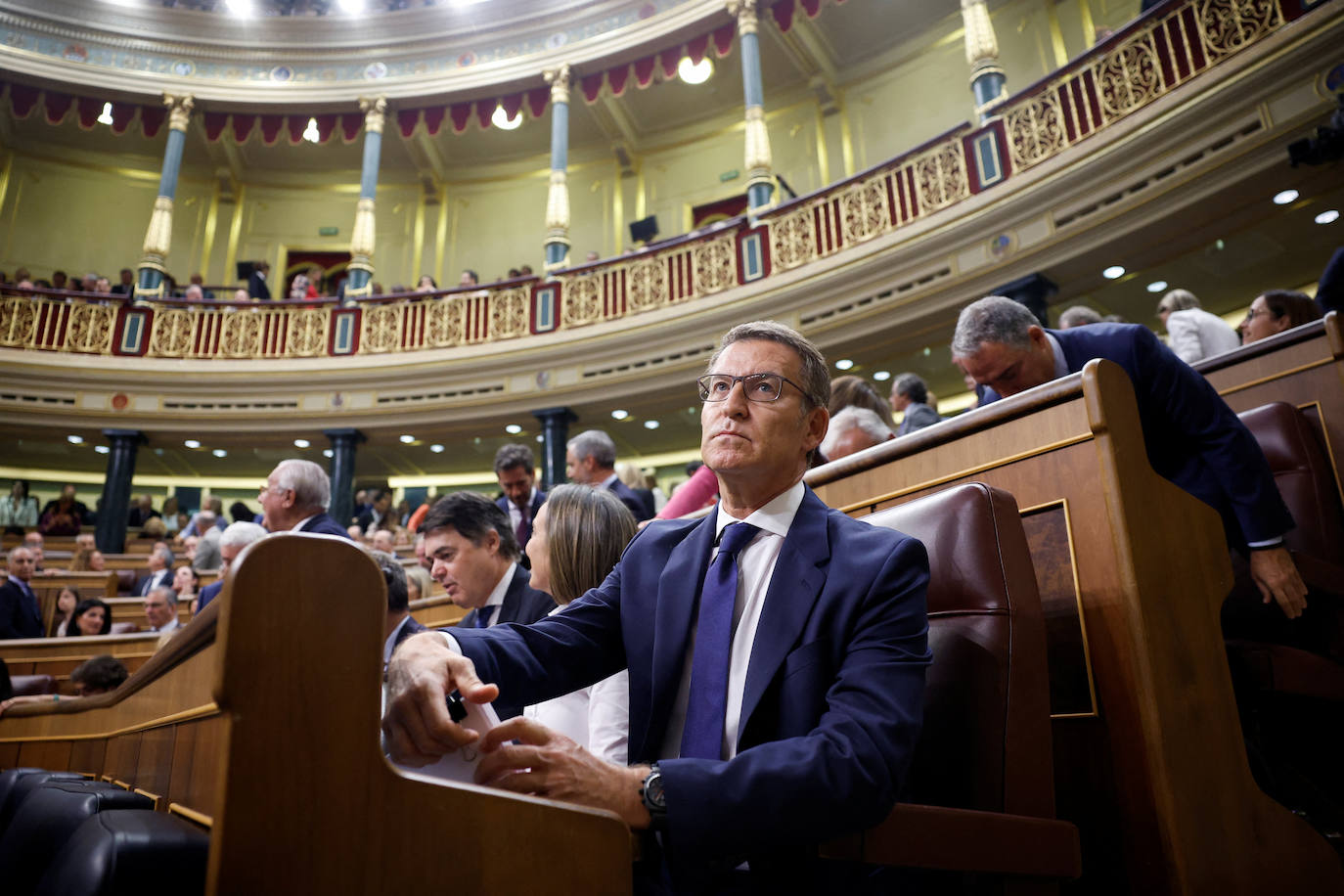 Fotogalería: el debate de investidura de Alberto Núñez Feijóo, en imágenes