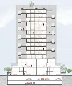 Imagen secundaria 2 - Si sumamos la inversión inicial del proyecto que ideó Rafael Castelló para ÑXXI y actualizó en 2016 (unos 36 millones de euros para las tres patas del complejo residencial con 120 viviendas de lujo) a los 14 millones de inversión que ha costado acabar las obras por parte del grupo empresarial cordobés Agrifuide, el conjunto habrá costado más de 50 millones de euros. Altas prestaciones particulares y comunes y un promedio de coste por vivienda de 400.000 euros. En la torre, todas vendidas menos una.