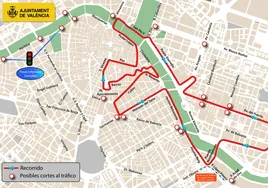 Calles cortadas y líneas desviadas de la EMT en Valencia el sábado 30 de septiembre por la 15K Nocturna
