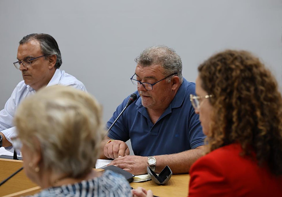 El vicealcalde de Godella, Vicente Estellés, en el momento de pedir disculpas públicamente por su comentario.