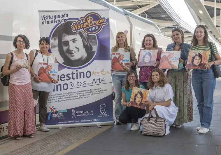 Imagen del grupo a su llegada a Valencia