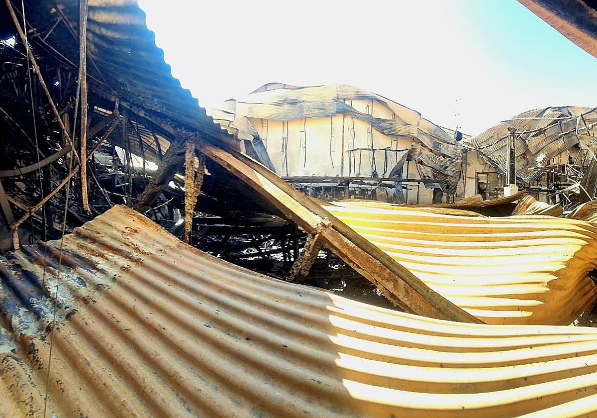 Estado en el que quedó el interior de las discotecas tras el incendio del pasado domingo