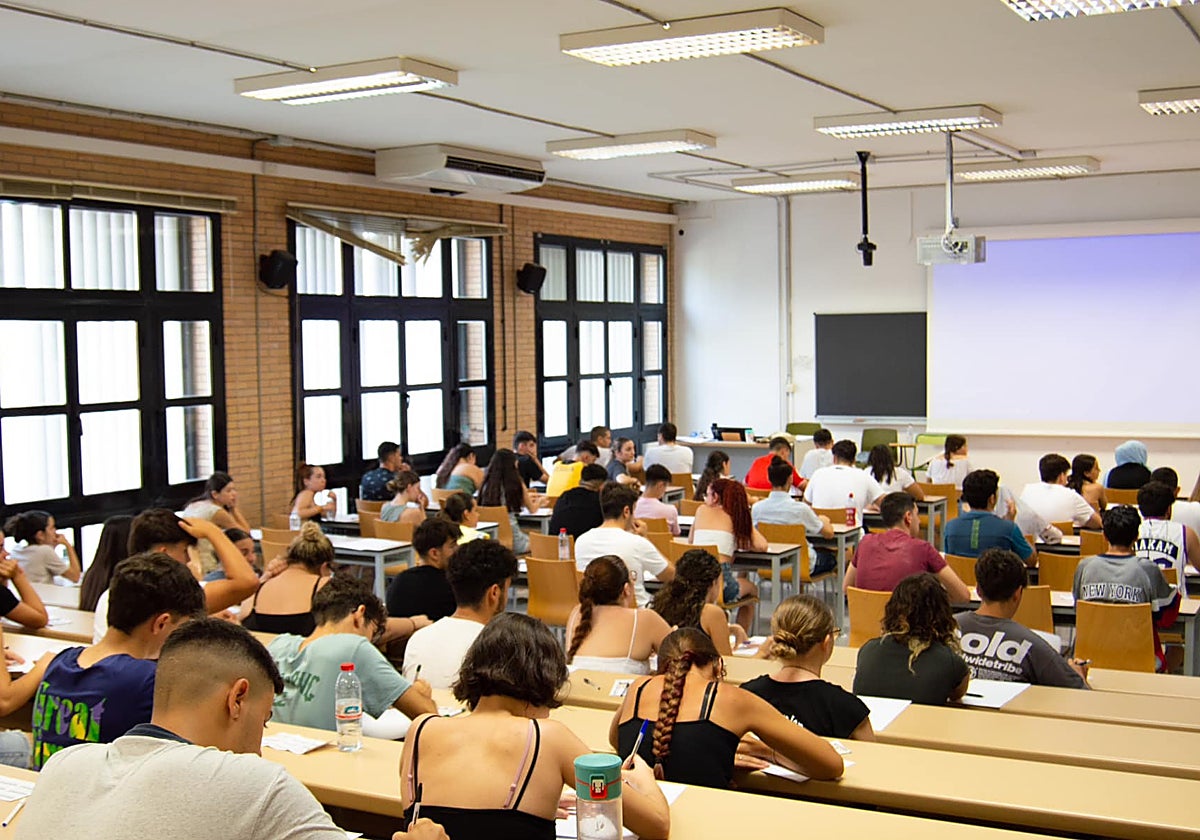 Imagen de archivo de un aula de la Universidad de Almería.