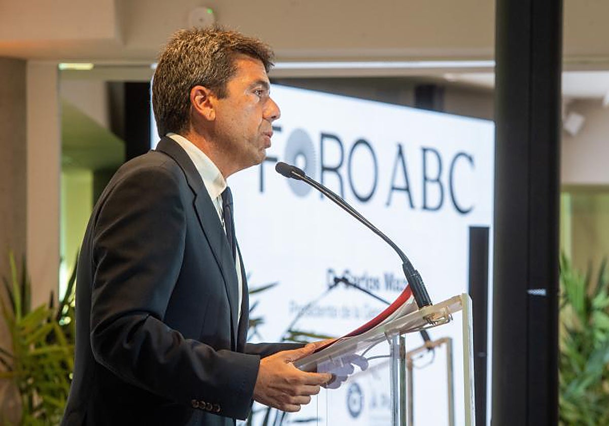 Carlos Mazón, presidente de la Generalitat Valenciana, en la sede de ABC