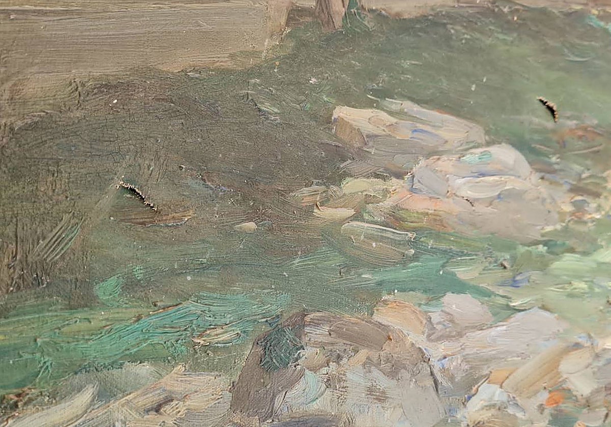 Cuadro dañado, 'Paisaje de Normandía'