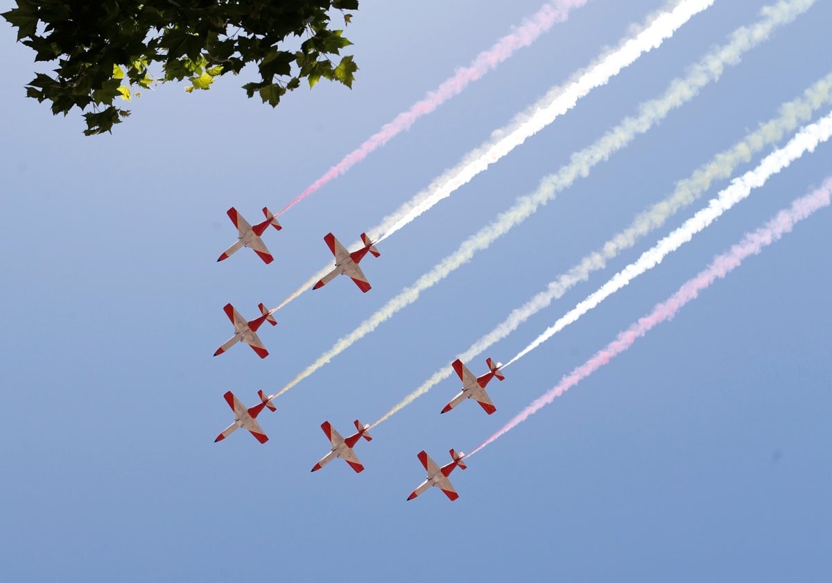 Ensayo del desfile aéreo del 12 de octubre