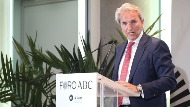 Imagen del presidente de la Fundación Conexus Madrid-Comunitat Valenciana, Manuel Broseta, durante el Foro ABC