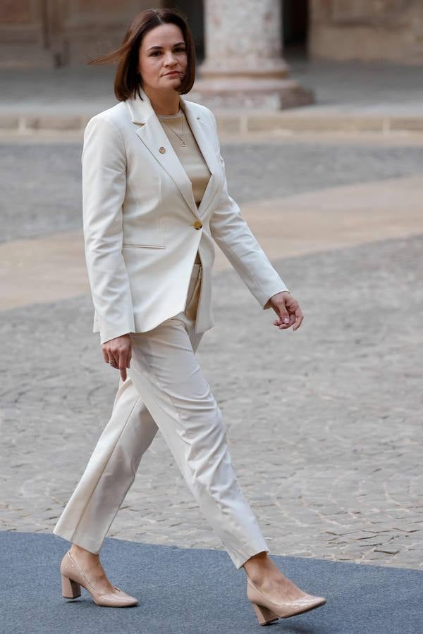 La presidenta de Bielorrusia, Sviatlana Tsikhanouskaya