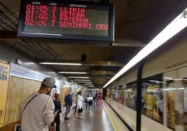 Servicio nocturno especial de Metrovalencia por el 9 d'Octubre: trenes hasta las tres de la madrugada