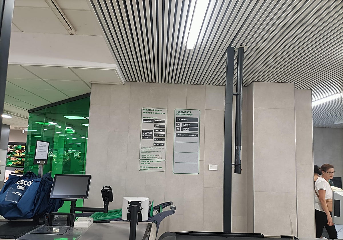 Imagen tomada en un supermercado de Mercadona en Valencia