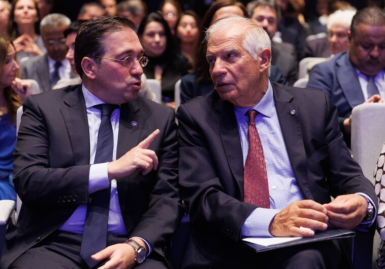 El ministro José Manuel Albares y el alto representante, Josep Borrell