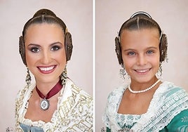 Estela Arlandis y Marina García, Fallera Mayor y Fallera Mayor Infantil de Valencia en 2024