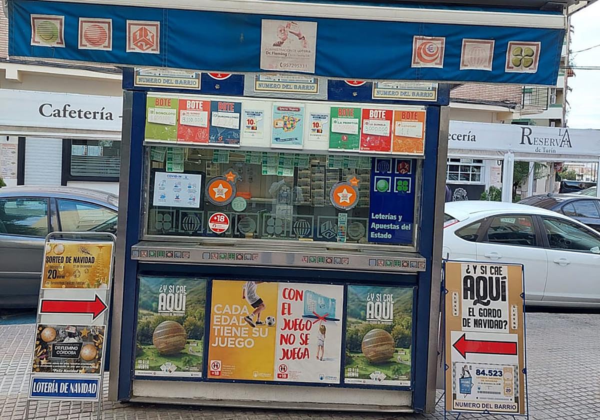 Imagen de la administración de Córdoba en la que se selló el segundo premio de la Bonoloto