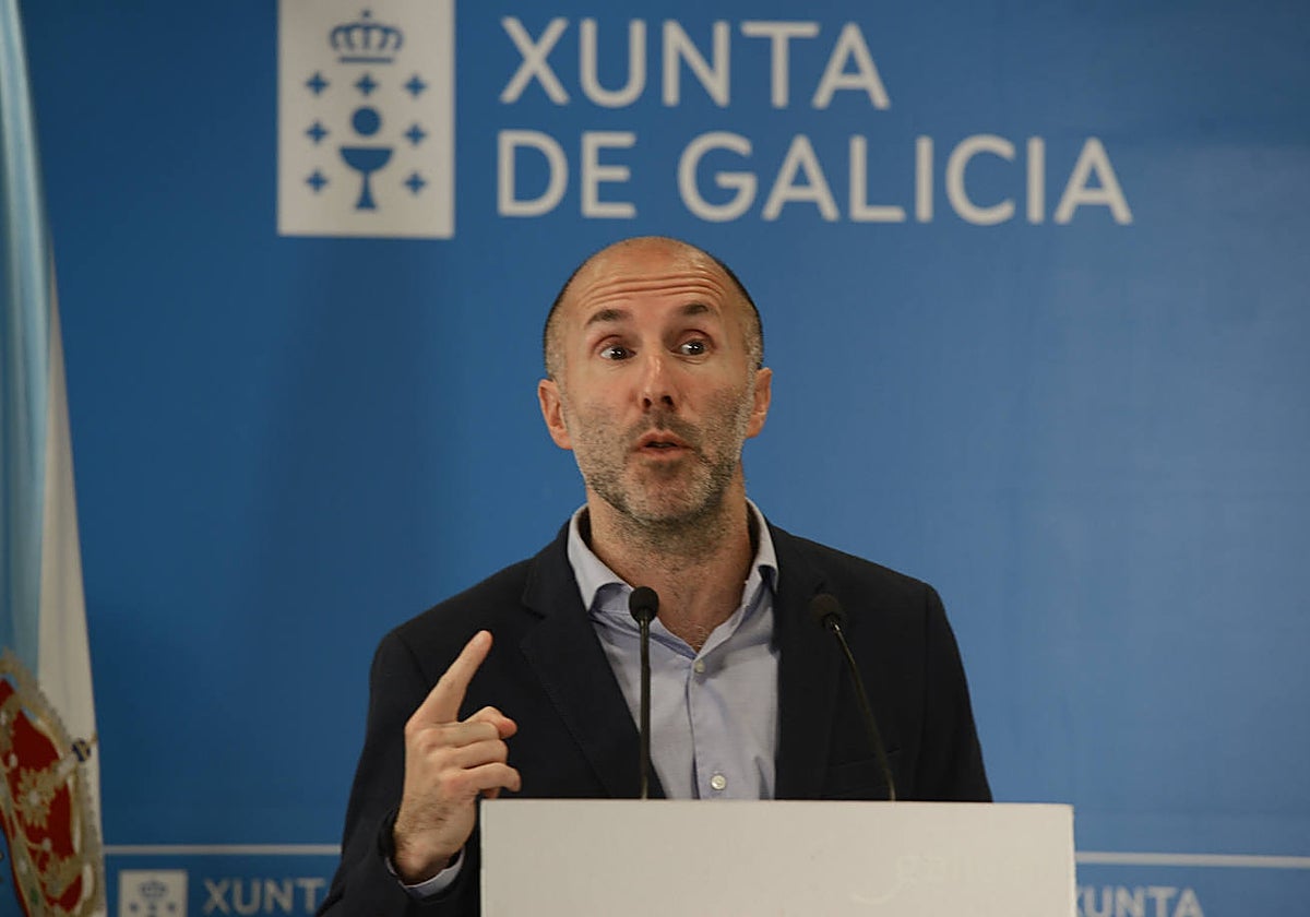 Imagen de Jácome en la Delegación orensana de la Xunta tras una reunión con Rueda