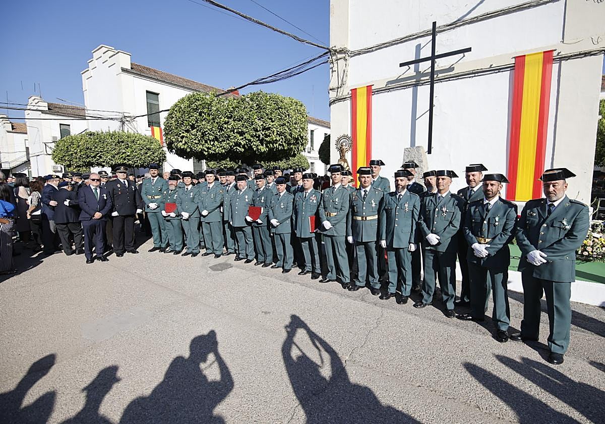 Condecorados durante los actos por el día del Pilar en la Comandancia de la Guardia Civil de Córdoba