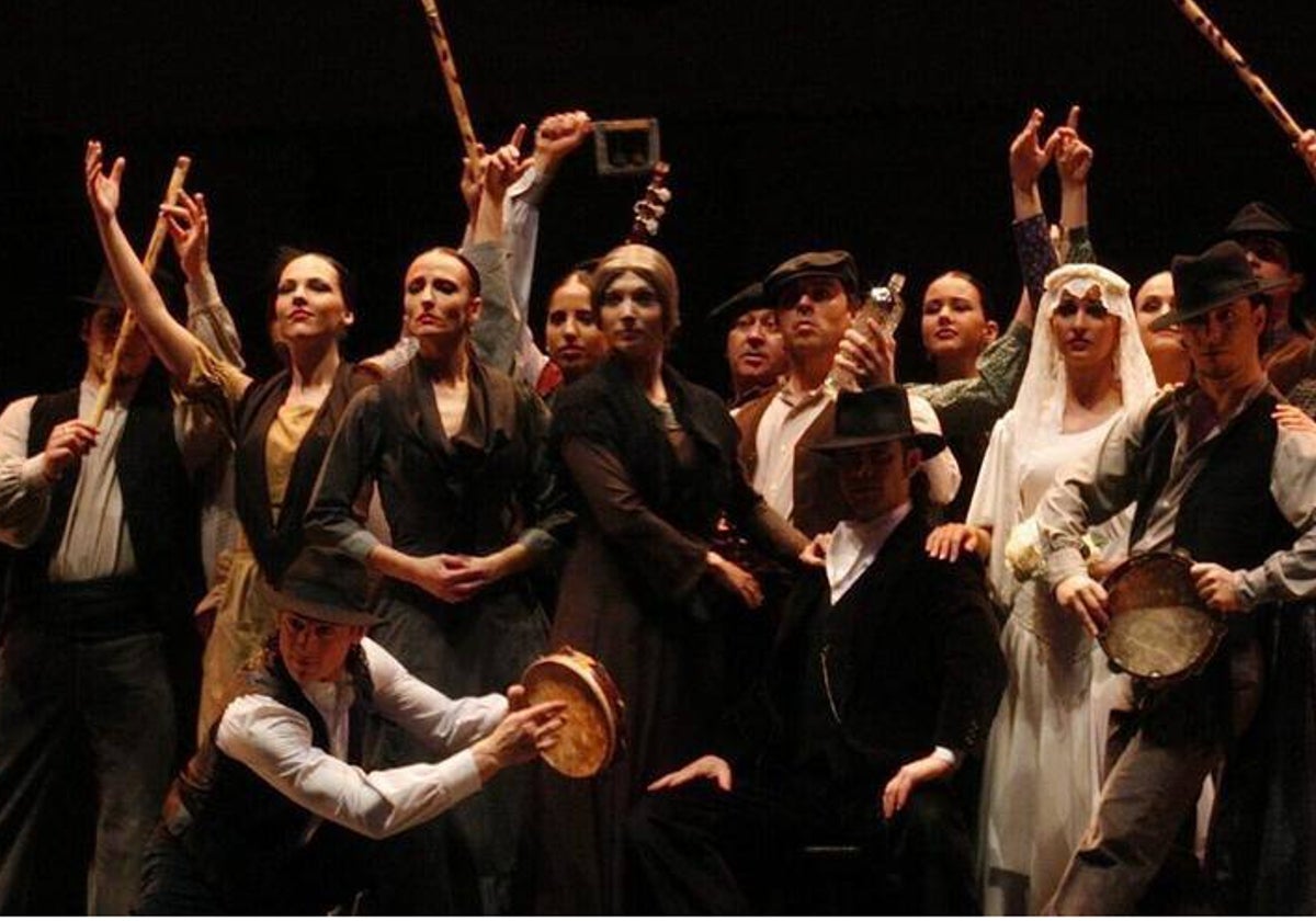 Algunos de los bailarines que participan en 'Bodas de sangre' que llega al auditorio El Greco de Toledo