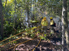 Mejora el escenario en la lucha incansable contra el fuego en Tenerife